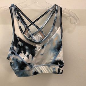Lululemon blue and white bra top, sz 8, 80761